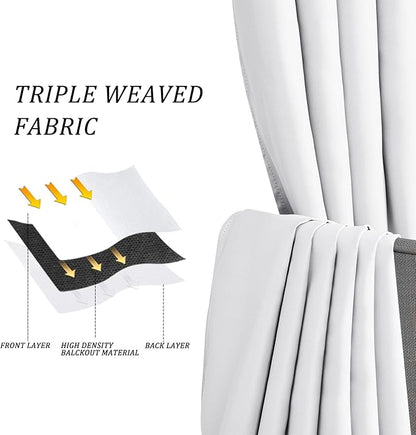 JIUZHEN Sliding Door Curtains, Room Divider Curtain - Image 3