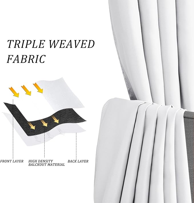 JIUZHEN Blackout Sliding Door Curtains - Image 3