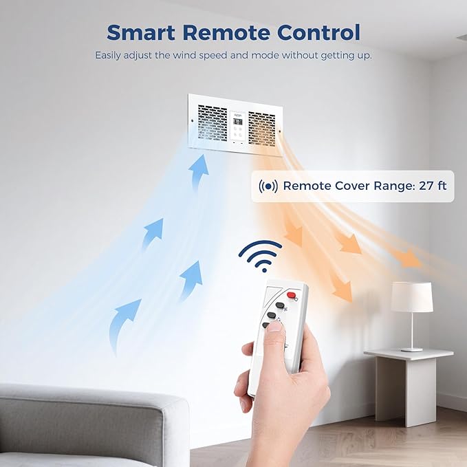ALORAIR Room to Room Fan with Remote Control, 300CFM Through Wall Ventilation - Image 4