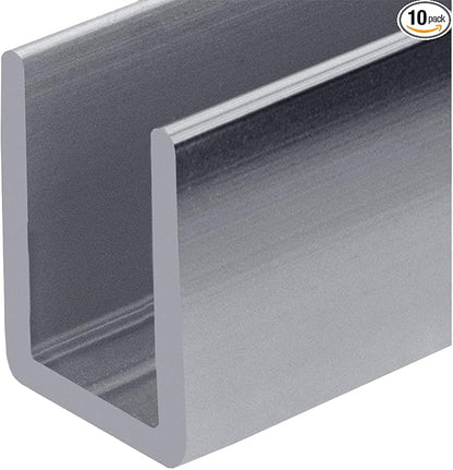 Brixwell SDCD38PS-CCP48-XCP10 Polished Stainless 3/8" Fixed Panel Shower Door by Brixwell