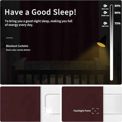 Easy-Going Blackout Curtains for Bedroom, Solid Thermal Insulated Grommet and - Image 2