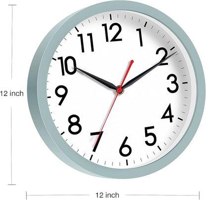 AKCISOT Wall Clock, Modern Small Wall Clocks Battery Operated 12 Inch, Silent - Image 2