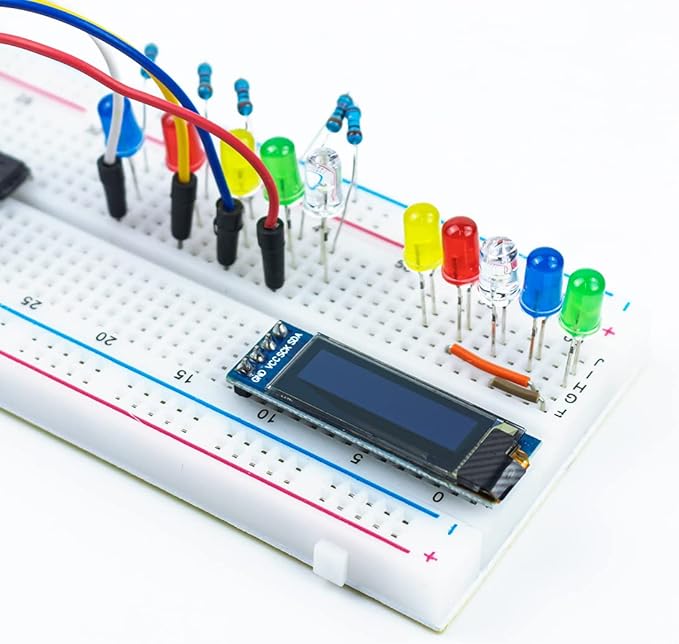 Hosyond 5 Pcs 0.91 Inch I2C OLED Display Module IIC OLED Screen DC 3.3V~5V - Image 6