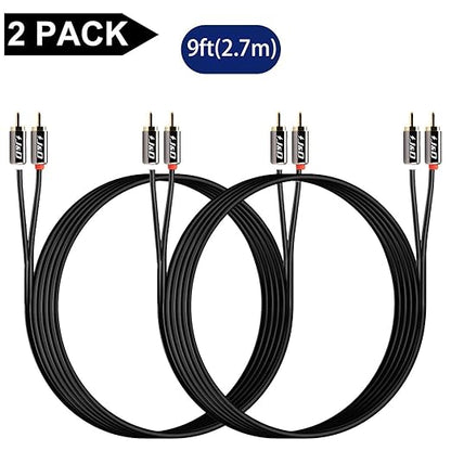 J&D RCA Cable, Copper Shell 2RCA Male to 2RCA Male Stereo Audio Cable, 9 Feet - Image 8