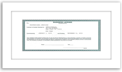 Americanflat 5x10 Document Frame - Matted to 3.5x8 - White | Engineered Wood construction, Shatter-resistant glass, displays certificates, certifications and licenses