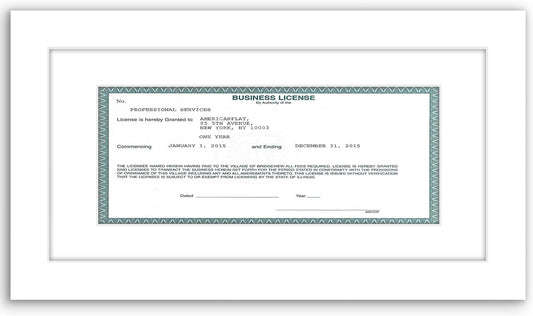 Americanflat 5x10 Document Frame - Matted to 3.5x8 - White | Engineered Wood construction, Shatter-resistant glass, displays certificates, certifications and licenses