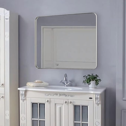 ANDY STAR Chrome Mirror for Bathroom, 30x36 Metal Frame Wall Mirror - Image 9