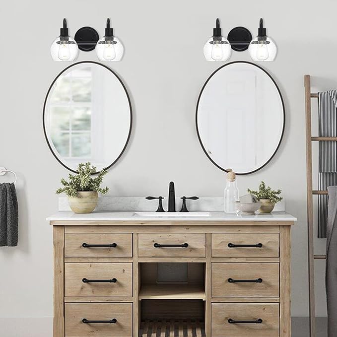 WINSHEN Black 2-Lights Wall Sconce Lighting - Image 4