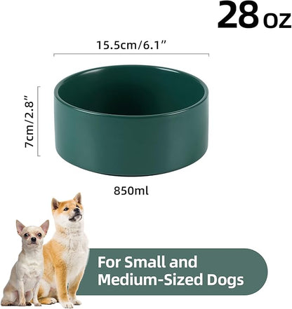 Ceramic 6.1inch Non-Slip Dog Food and Water Bowl - Image 2