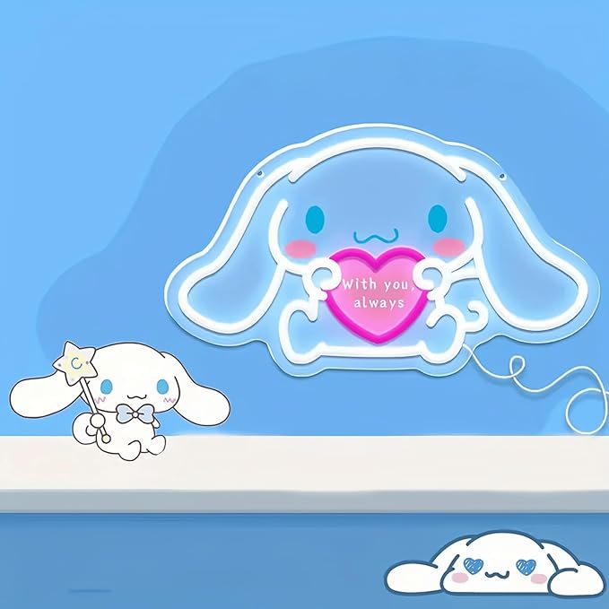THIIXDAI Cinnamoroll Neon Sign for Room Decor, USB Powered LED Lights by THIIXDAI