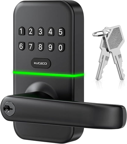 Smart Door Handle Lock with Keypad: Kucacci Keyless Entry Digital Knob by KeylessLockforSmartHome