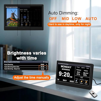 2025 Digital Clock with Weather Forecast & Temperature/Humidity Large Display - Image 6