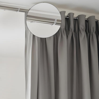 4 Pcs Curtain Rod Support, Single Curtain Rod Bracket Metal Center Hook Hanger without Screws
