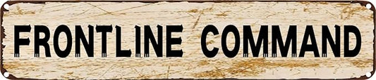 Vintage Metal Sign FRONT LINE COMMAND Tin Sign Christmas Decor Retro Wall Decor by Unknown