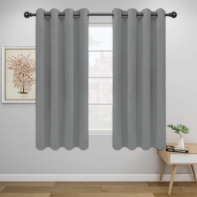 Easy-Going Blackout Curtains for Bedroom, Solid Thermal Insulated Grommet and by Easy-Going