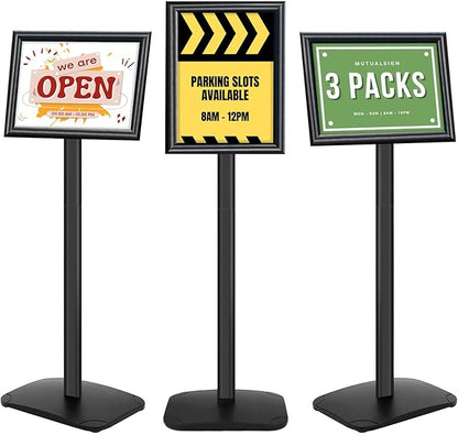 Mutualsign 3Pcs Heavy Duty Pedestal Sign Holder by Mutualsign