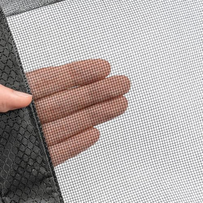 heavy duty garage screen door for 1 car shown in use