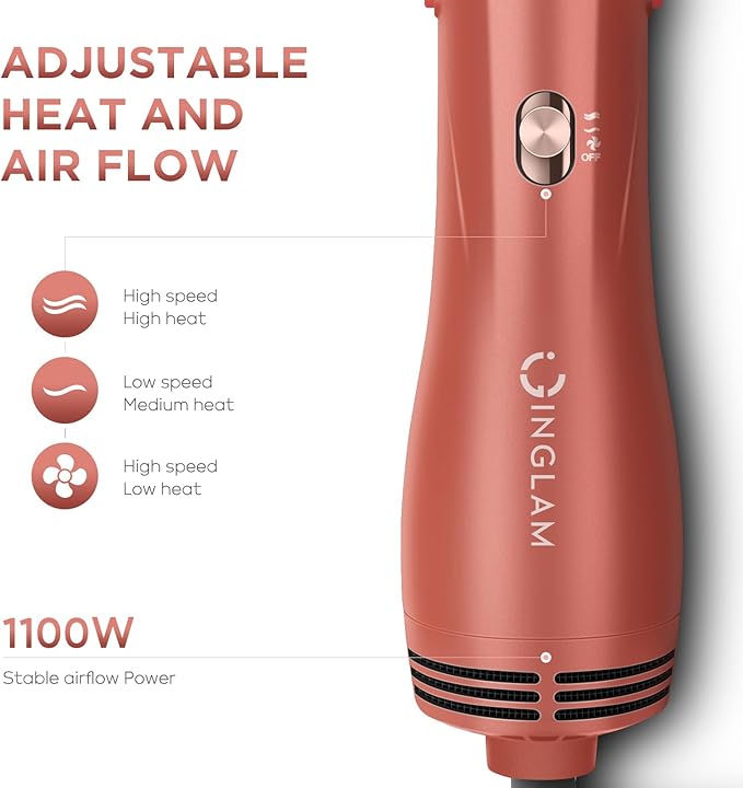 IG INGLAM Blow Dryer Brush Set, 5-in-1 Multi-Styler - Image 8