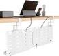 Under Desk Cable Management Tray, 30.2" Vertical Metal Pegboard Organizer by Pegzone