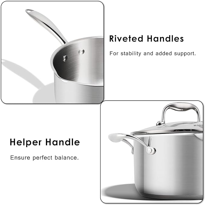 Rorence Stainless Steel Saucepan Sauce Pan - Image 5