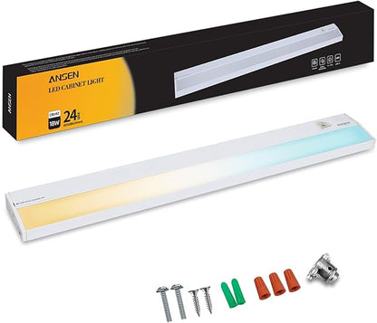 Ansen Hardwired Under Cabinet Lighting, 24in 18W LED Light by ANSEN