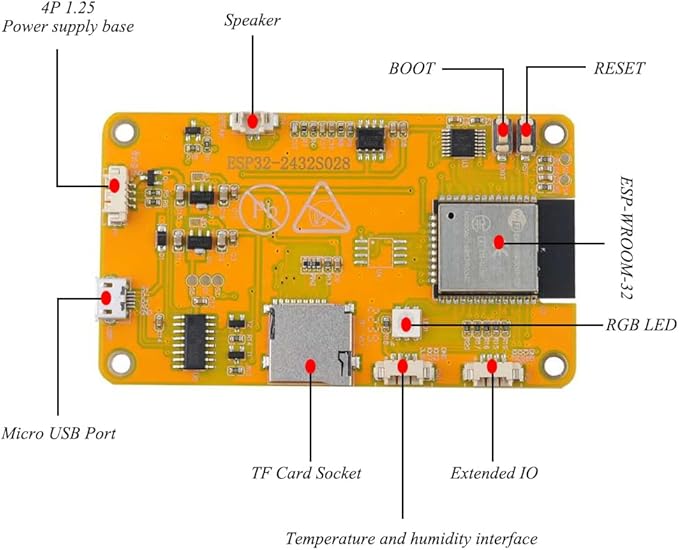 2 Pack ESP32-2432S028R Smart Display 2.8 inch 240X320 TFT - Image 5