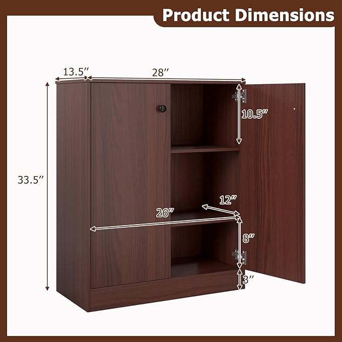 Giantex 2 Door Storage Base Cabinet - Image 3