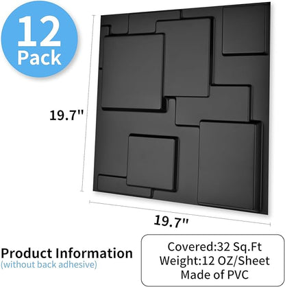Art3d 19.7" x 19.7" Wall Panel City - Image 3