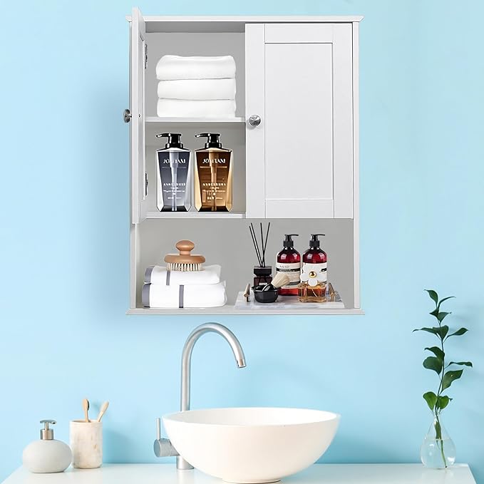 Bathroom Cabinet Wall Mounted Over Toilet Storage Cabinet, 24x30 Inch Wooden - Image 4