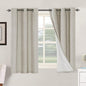 H.VERSAILTEX Primitive Linen Curtains 100% Blackout Curtain Drapes Burlap by HVERSAILTEX
