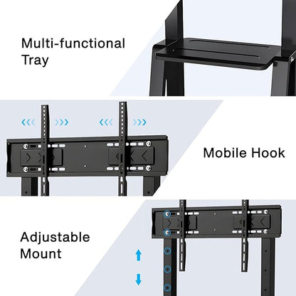 43-65" Height Adjustable Mobile Stand - Image 4