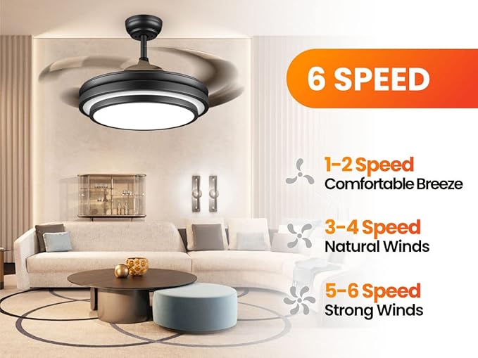 48 Inch Retractable Ceiling Fan - Image 3