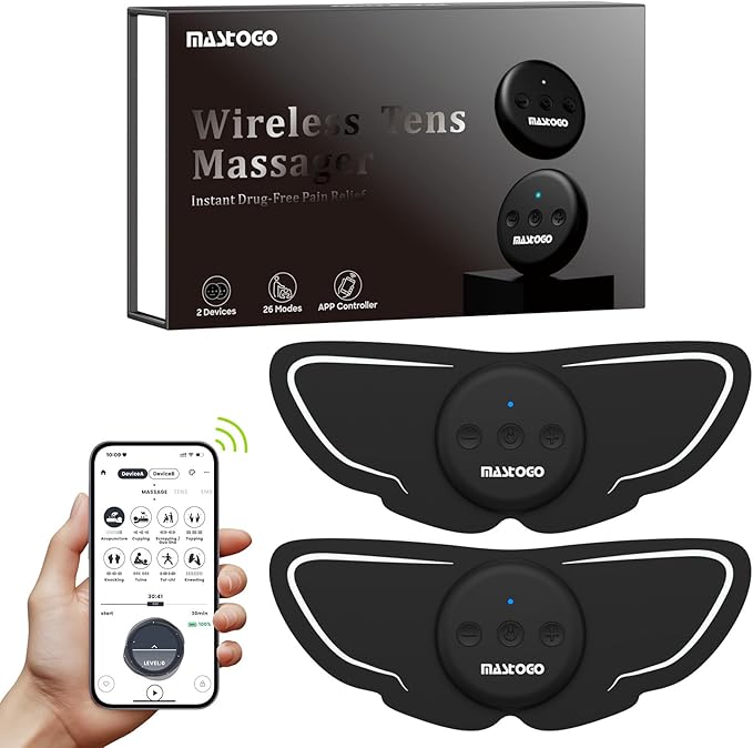 Wireless TENS Unit, Dual Host Muscle Stimulator by MASTOGO