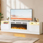 YISUFO 70" TV Stand with 36" Electric Fireplace, Large Modern Media by YISUFO