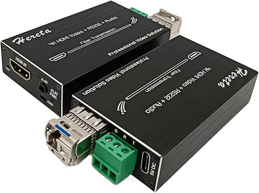 Hereta 4K HDMI Optical Video Extender 10.2Gbps Mini HD Fiber Converter by Hereta