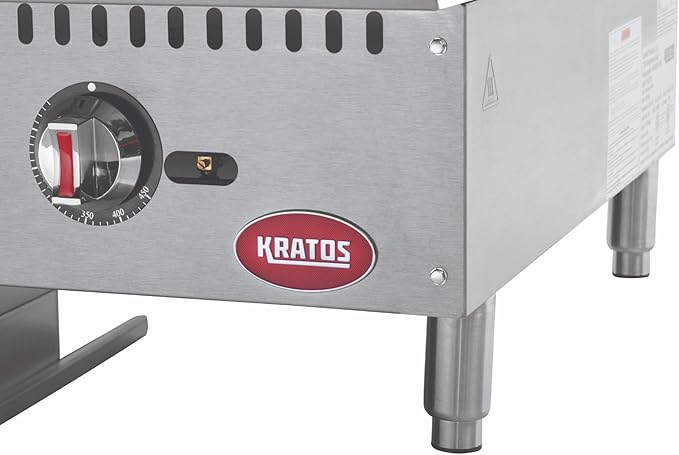 Kratos 36" Wide Commercial Restaurant Gas Countertop Griddle, Thermostatic - Image 8