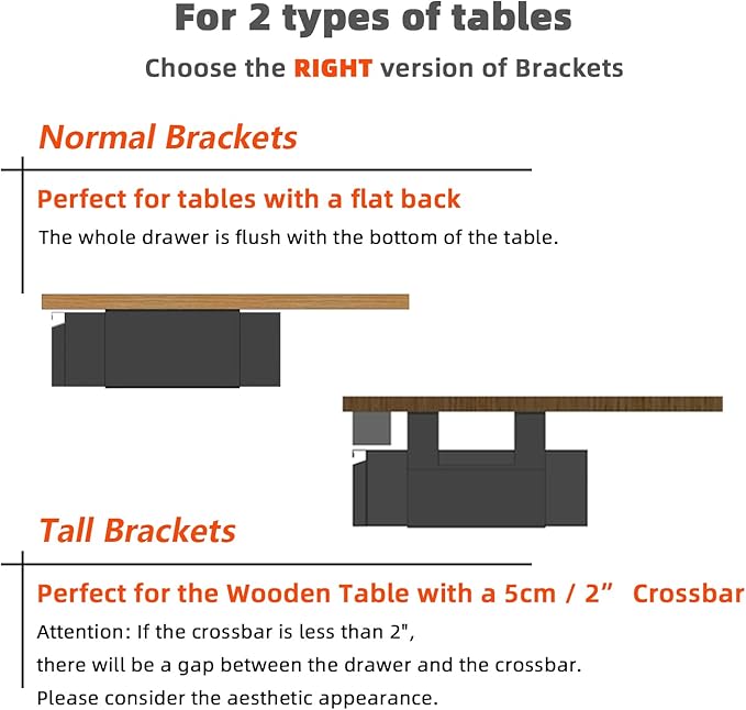1 Pack Under Desk Drawer 18", Pull-out Storage Organizer - Image 5