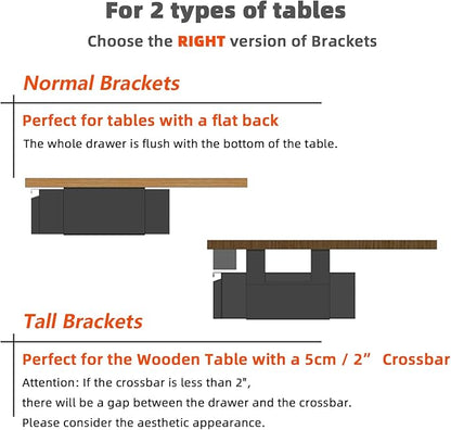 1 Pack Under Desk Drawer 18", Pull-out Storage Organizer - Image 5