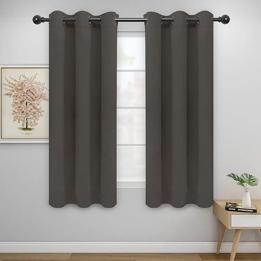 Easy-Going Blackout Curtains for Bedroom, Solid Thermal Insulated Grommet and by Easy-Going