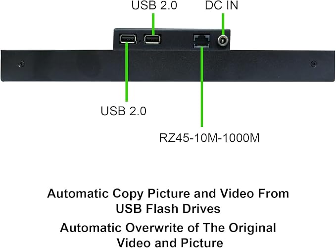 VSDISPLAY 10.3 Inch Touch LCD Monitor 1920x720 IPS Supports USB Flash Drive 2.0 - Image 5