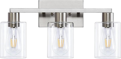 SOPEAS 3-Light Vanity Lights, Brushed Nickel Vanity Light, by SOPEASGlobalperspective