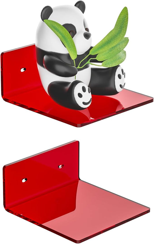 6 Inches Acrylic Small Wall Shelves, Acrylic Display Ledges by Sezanrpt