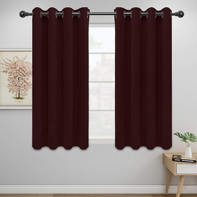 Easy-Going Blackout Curtains for Bedroom, Solid Thermal Insulated Grommet and by Easy-Going