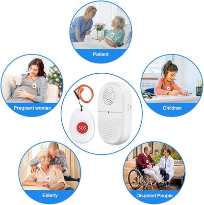 ChunHee Wireless Caregiver Pager Call Button Nurse Alert System Call Bell - Image 5