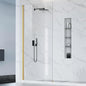 Bathbliss 36" W x 76" H Frameless Shower Glass Panel, 8mm Clear Tempered Glass by Unknown