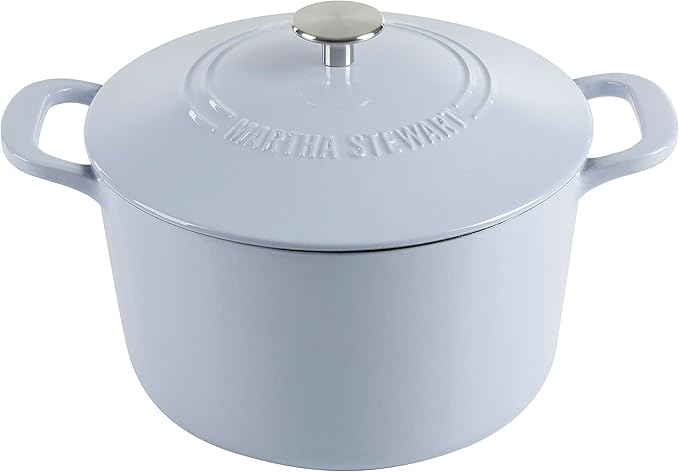 MARTHA STEWART Gatwick 7-Quart Enamel Cast Iron Dutch Oven Pot by MarthaStewart