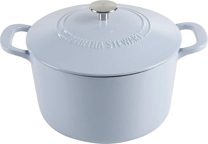 MARTHA STEWART Gatwick 7-Quart Enamel Cast Iron Dutch Oven Pot by MarthaStewart