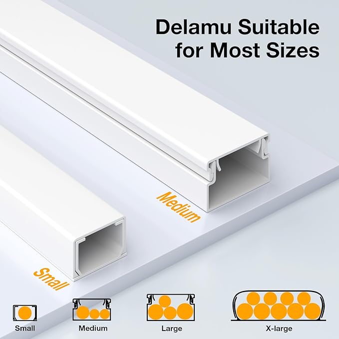 Delamu Cord Hider, 157in Wire Covers - Image 8