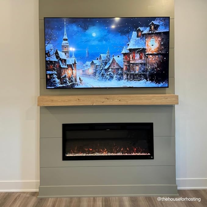 Touchstone Smart Electric Fireplace-The Fury 50" Wide- 4.5" Thin in Wall - Image 8