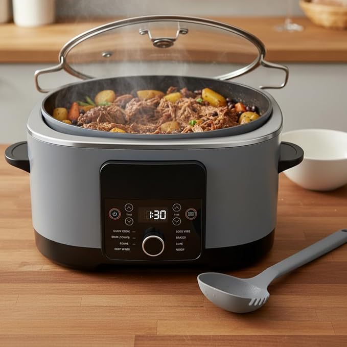 8.5 Quart Large Capacity Multi Cooker, Programmable Electric Pot - Image 9